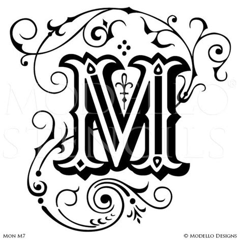 Monogram Wall Art - Custom Lettering Stencils from Modello Designs – Modello® Designs