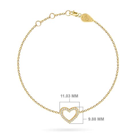 Baby Bracelet Precious Heart 18K Gold and Diamonds | Aquae Jewels