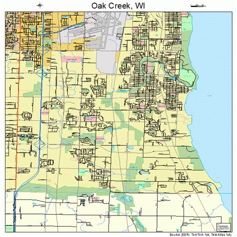 Oak Creek Wisconsin Street Map 5558800