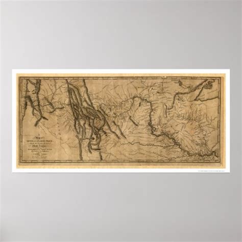 Lewis & Clark Expedition Map - 1804 Poster | Zazzle.com