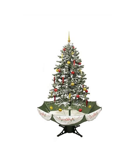 Northlight Pre-Lit Medium Musical Snowing Artificial Christmas Tree with Umbrella Base - Macy's