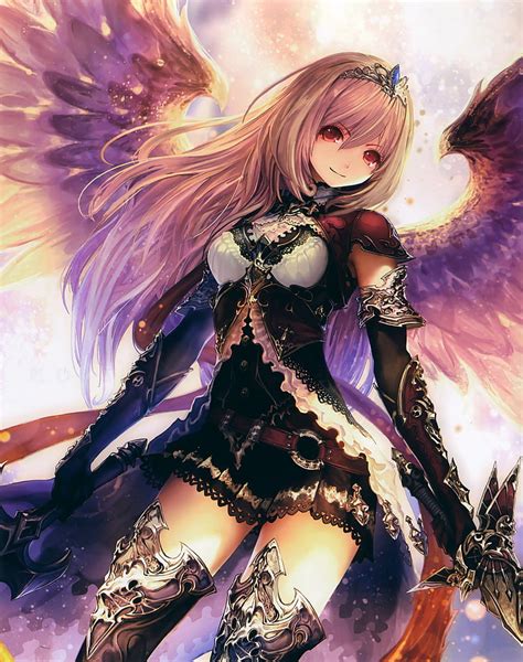 HD wallpaper: anime girl warrior angel wallpaper, Shingeki no Bahamut ...