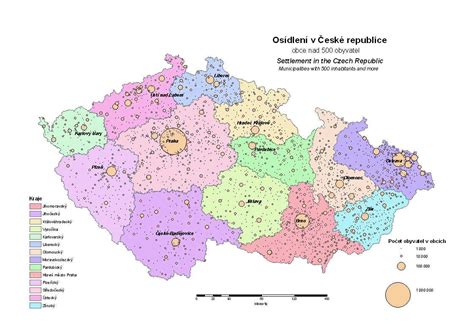 Czech republic municipalities map - Czechia municipalities map (Eastern ...