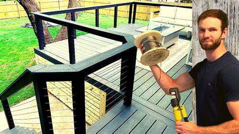 DIY Wire Railing Installation // DIY Cable Railing for Deck - YouTube