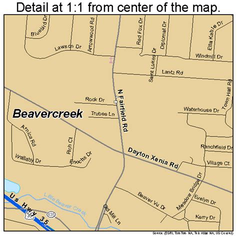 Beavercreek Ohio Street Map 3904720