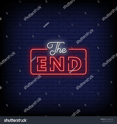 End Neon Signs Style Text Vector Stock Vector (Royalty Free) 1623882742 ...