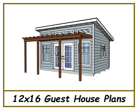 Guest House Plans 12x16 She Shed/man Cave Plans PDF Download - Etsy