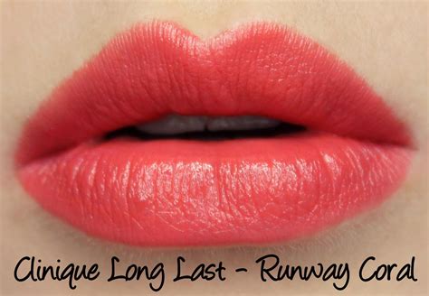 Clinique Long Last Lipstick - Runway Coral Swatches & Review - Lani Loves