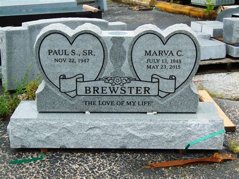 Upstate Stone Works Granite Memorial Headstone Die And Base (5 Designs ...