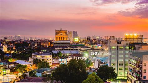 View Of Quezon City Skyline During Sunset High-Res Stock Photo - Getty ...