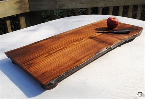 Large solid oak live edge cutting board - campestre.al.gov.br