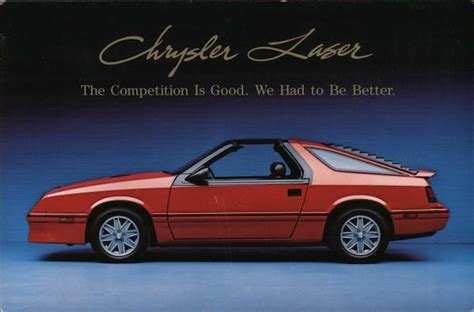 1986 Chrysler Laser Cars Postcard