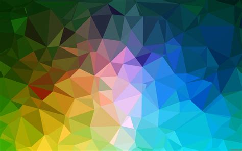 Geometry Colorful Polygon Pattern Wallpaper - Baltana