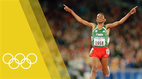 Haile Gebrselassie - 10,000m Olympic Champion at Sydney 2000 - YouTube