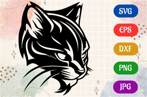 Wildcat | Black and White Logo Vector Graphic by Creative Oasis ...