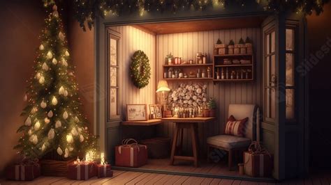 Christmas Tree Presents Powerpoint Background For Free Download ...