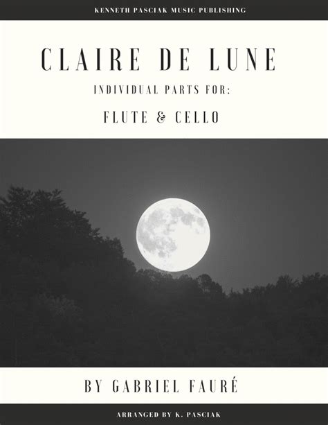 Clair de Lune (Flute, Cello parts only) Sheet Music | Gabriel Faure | Instrumental Duet
