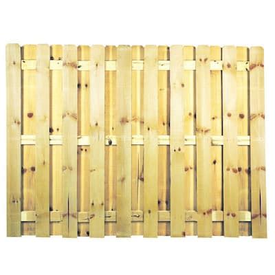 6 ft. x 8 ft. Pressure-Treated Pine Shadowbox Fence Panel-0320850 - The Home Depot