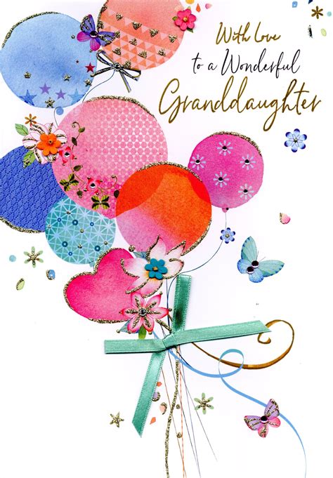 Magnifique Wonderful Granddaughter Birthday Greeting Card | Cards