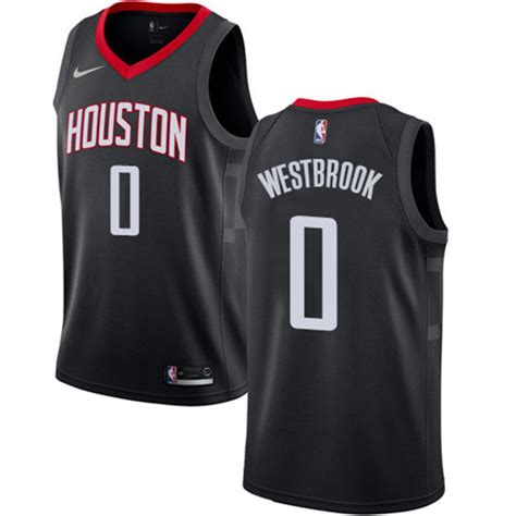 2020 Nike Rockets #0 Russell Westbrook Black NBA Swingman Statement ...