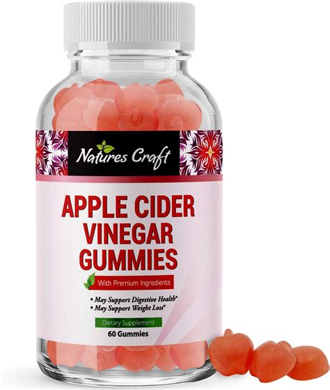 Natural Apple Cider Vinegar Gummies - for Weight Loss - Lose Weight - ACV Gummy Belly Fat Burner ...