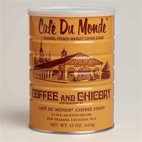 Café Du Monde beignet mix and coffee packaging - Fonts In Use