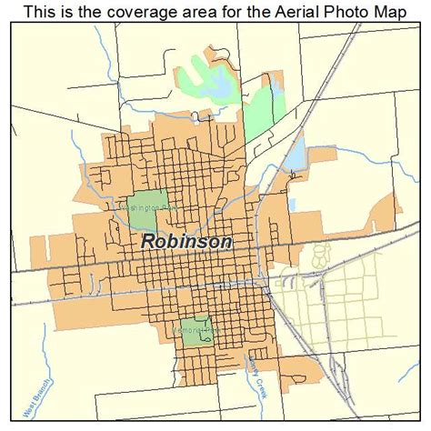 Aerial Photography Map of Robinson, IL Illinois