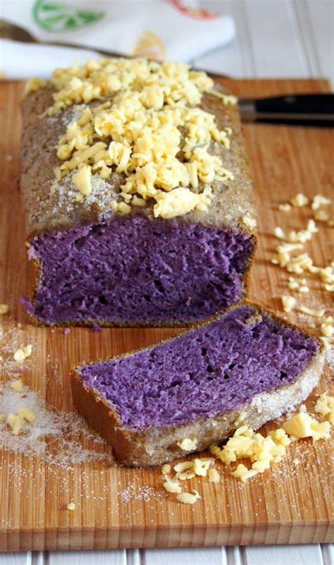 Ube Taisan (Ube Cake with Shredded Cheese and Sugar) | Recipe | Ube dessert recipe, Desserts ...