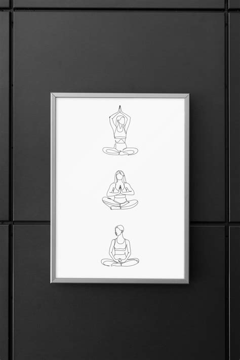 Yoga Art Print Bundle, 10 Digital Pngs, Printable Yoga Wall Decor ...