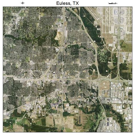 Aerial Photography Map of Euless, TX Texas