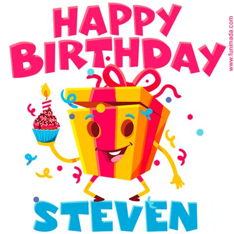 Funny Happy Birthday Steven GIF | Funimada.com