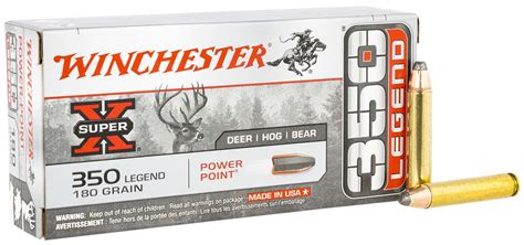 WINCHESTER SUPER X RIFLE AMO 350 LEGEND 180GR POWER POINT 20RD (10 BOX ...