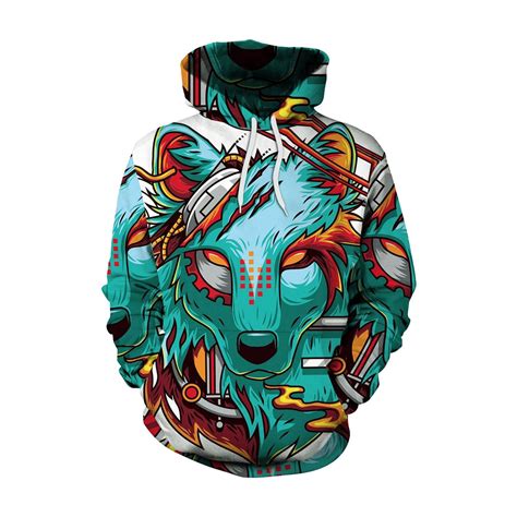 3D Digital Galaxy Print Women Loose Hoodie