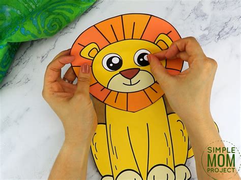 Free Printable Lion Paper Bag Puppet Template - Simple Mom Project