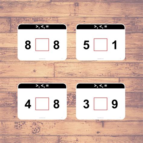 GREATER THAN, LESS THAN, EQUAL TO - Flashcards | Math | Educational ...