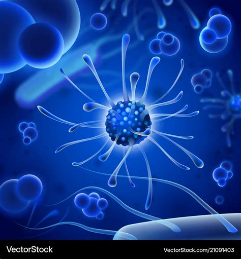 Microscopic bacteria bacterium microorganism Vector Image