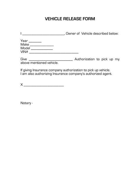 Insurance Release Form Template | PDF Template