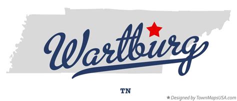 Map of Wartburg, TN, Tennessee