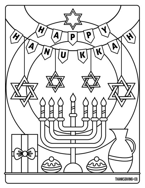 4 Hanukkah coloring pages you can print and share with your kids