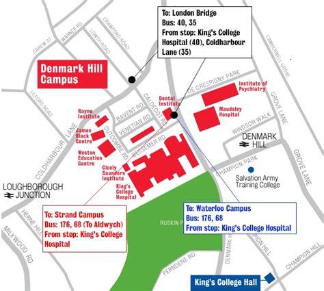 King's College London - Travelling to Denmark Hill Campus