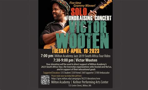 Victor Wooten: solo bass concert; as a benefit to help support South ...