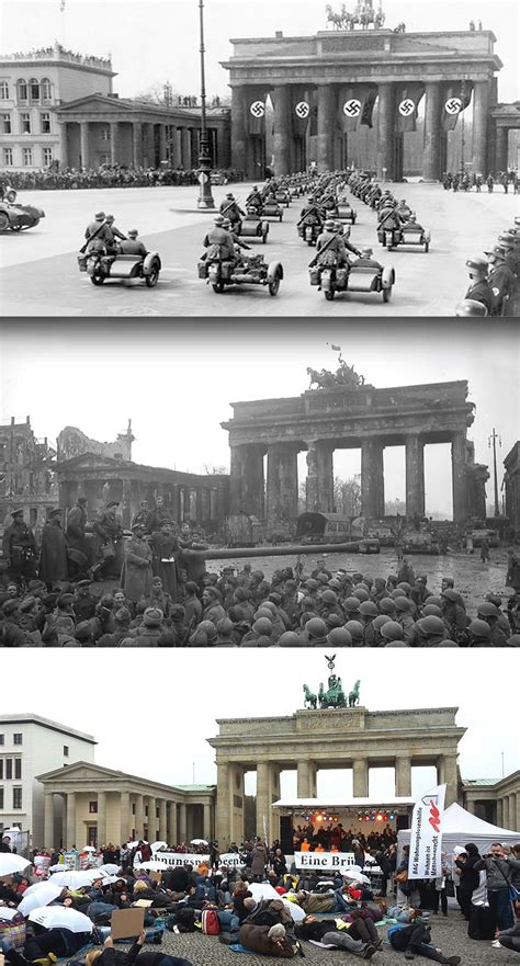 Brandenburg Gate Then And Now