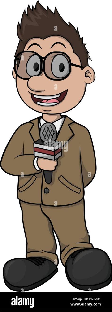 Reporter Cartoon Image : Download this transparent cartoon female ...