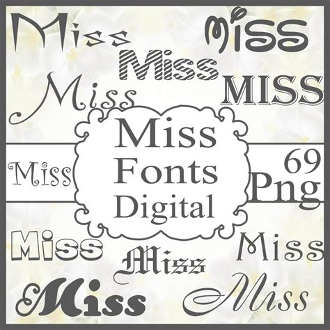 Miss Fonts Digital - Scrapbooking