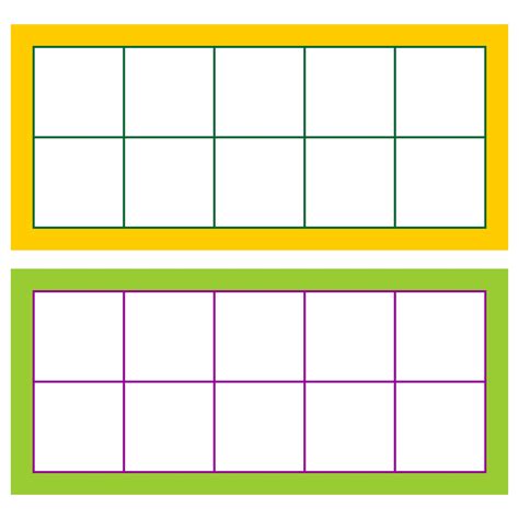 Printable Blank Ten Frames