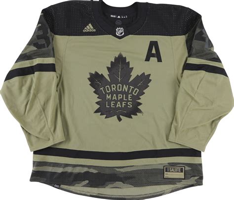 2023 Auston Matthews Canadian Armed Forces Pregame Worn Jersey (Maple ...