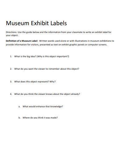 FREE 9+ Exhibit Labels Samples in PDF | MS Word