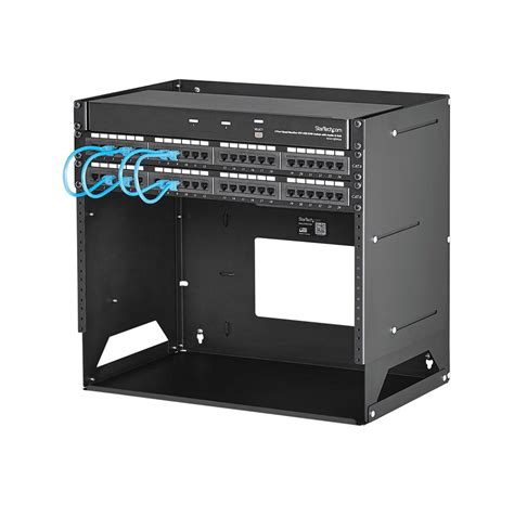 StarTech.com Wall-Mount Server Rack with Built-in Shelf - Solid Steel - 8U rack (wall mount) - 8U