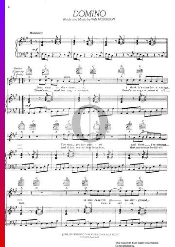 Domino (Van Morrison) Piano Sheet Music - OKTAV