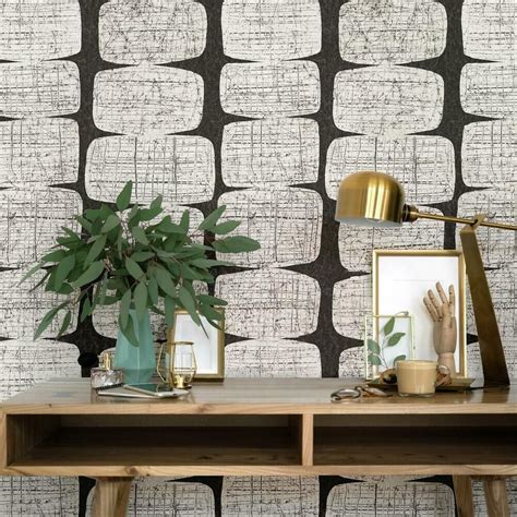 Mid-Century Beads Peel and Stick Wallpaper in 2020 | Mid century modern ...